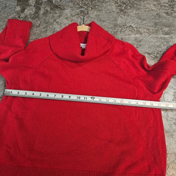 Athleta Cherry Red Alpine Turtleneck Merino Wool Cashmere Blend Sweater Size S - Picture 5 of 7